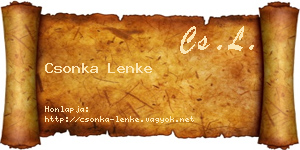 Csonka Lenke névjegykártya