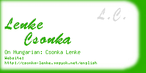 lenke csonka business card